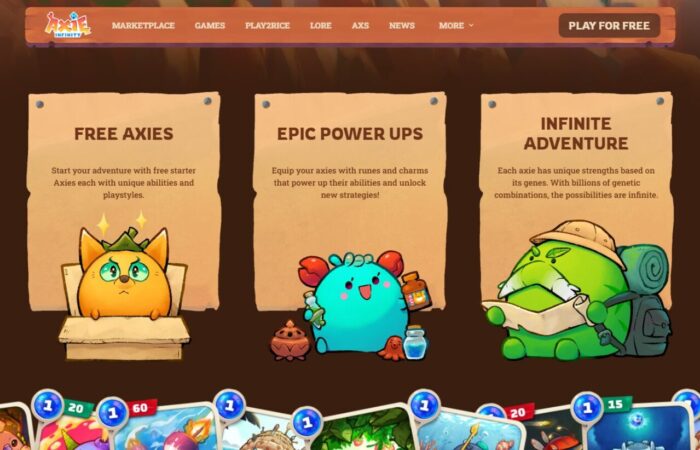 Axie Infinity Home page